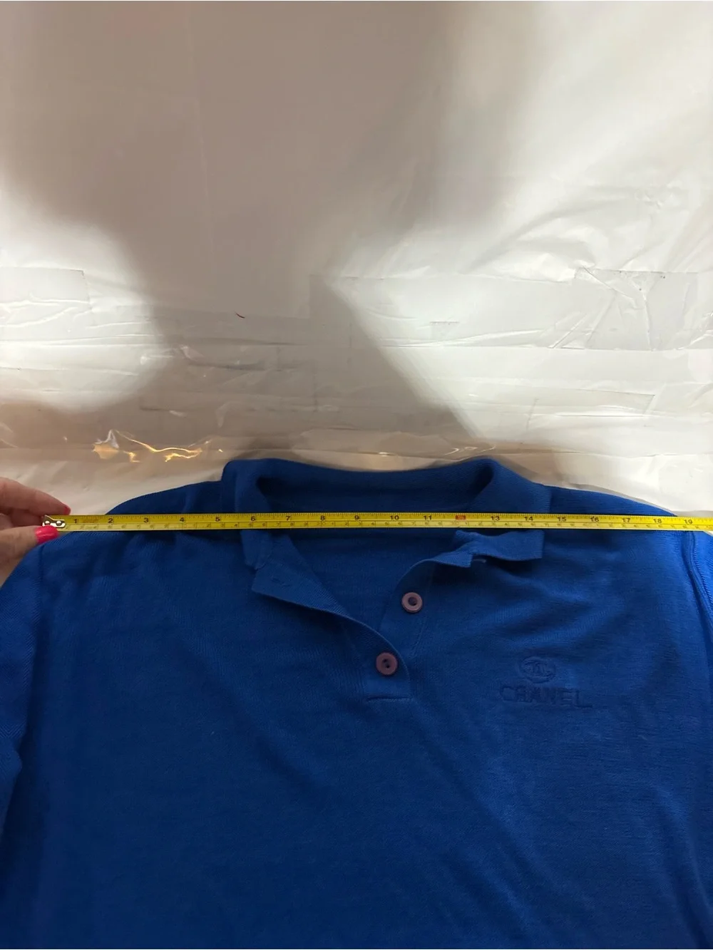 CHANEL Men's V-Neck Royal Blue Knit Sweater